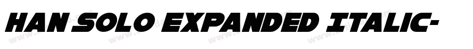Han Solo Expanded Italic字体转换